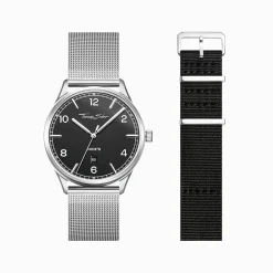 Fashion Set Code TS schwarze Uhr und schwarzes Armband Damen Uhren|Damenuhren